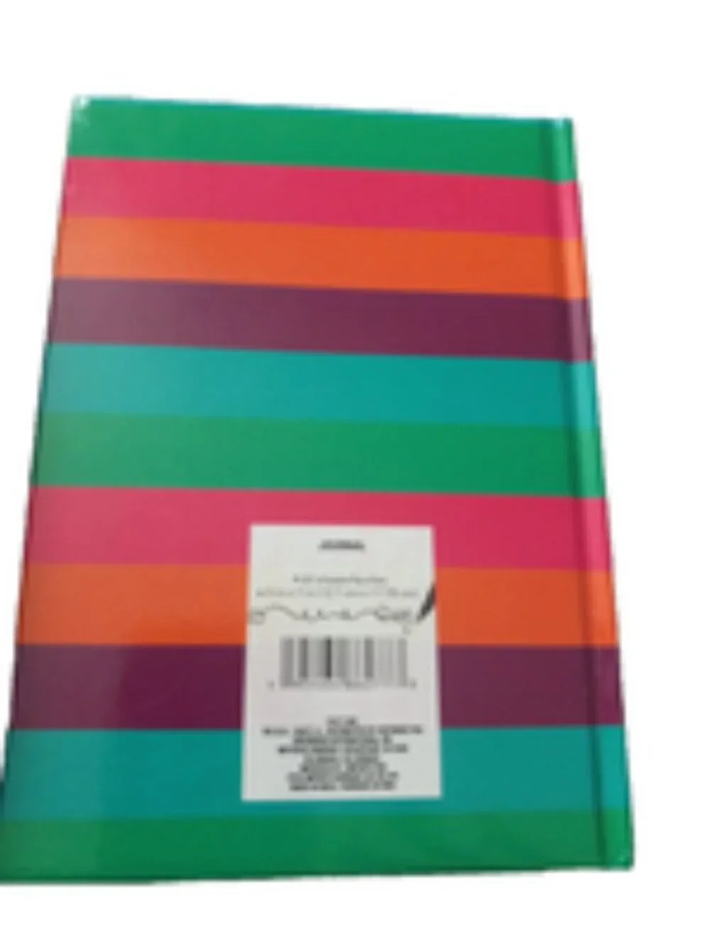 Rainbow Striped Journal 5x7 Lined Notebook Sunglasses Design Cute Stationery